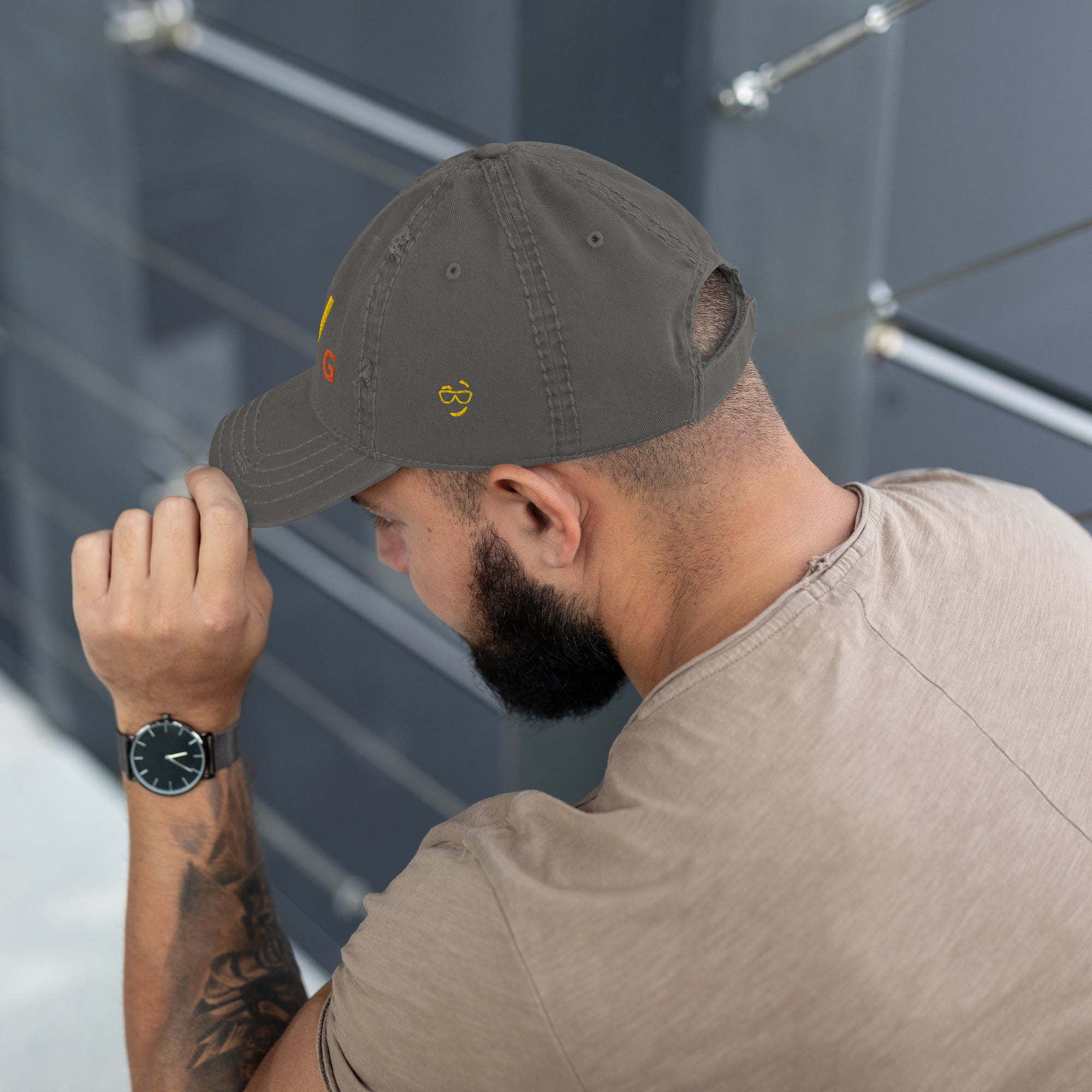 BURN GANG PUFF PUFF Distressed Dad Hat