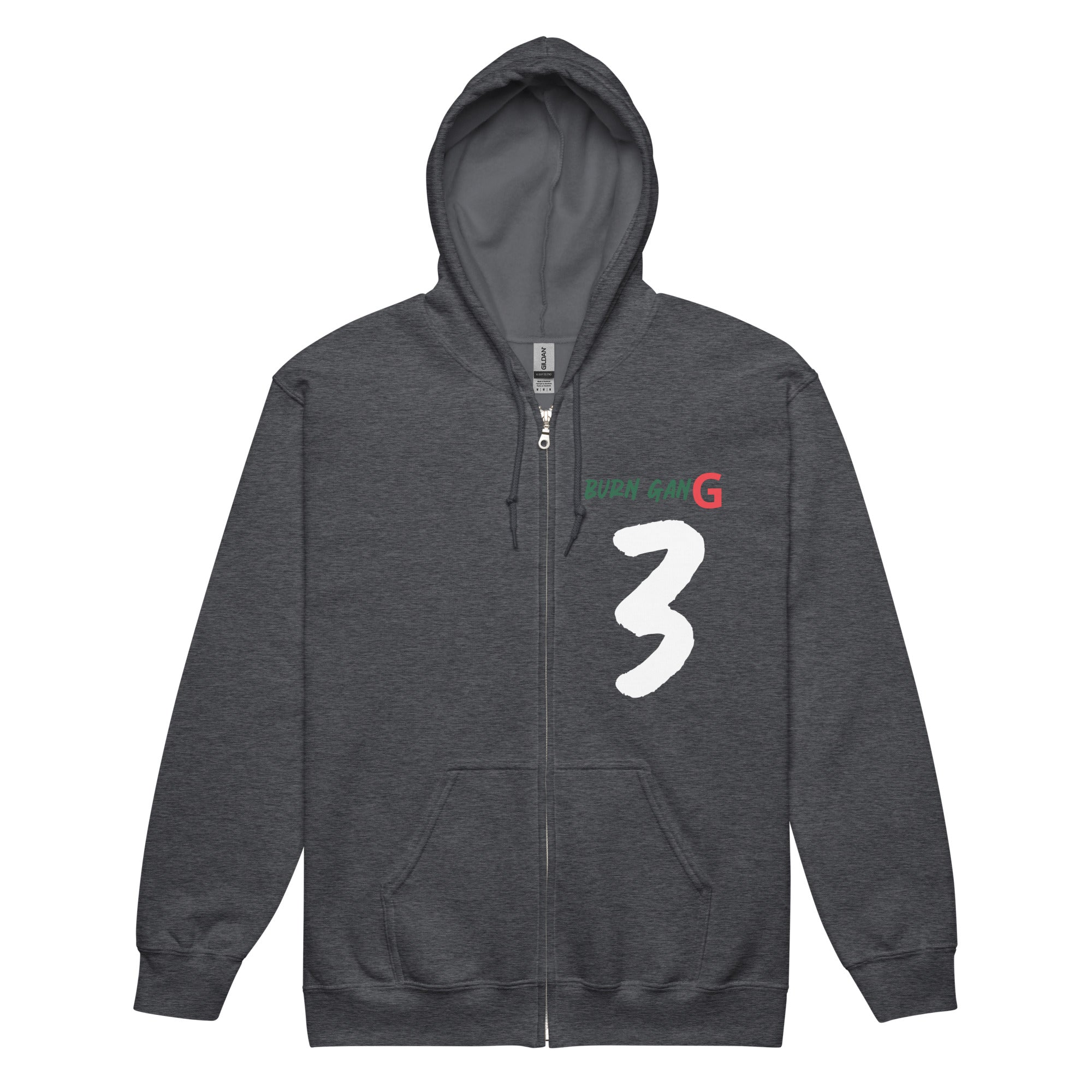 BURN GANG  3 Unisex heavy blend zip hoodie