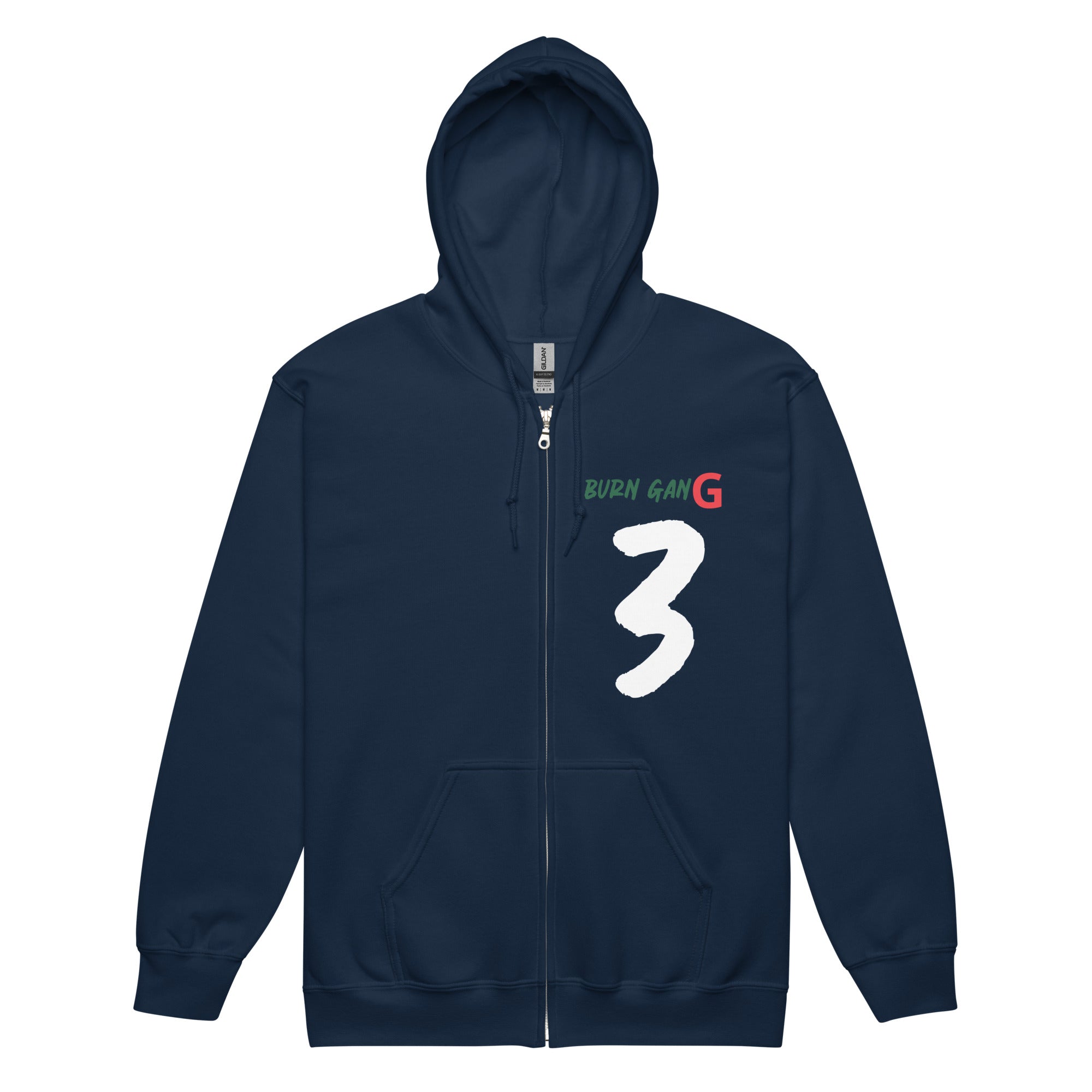 BURN GANG  3 Unisex heavy blend zip hoodie
