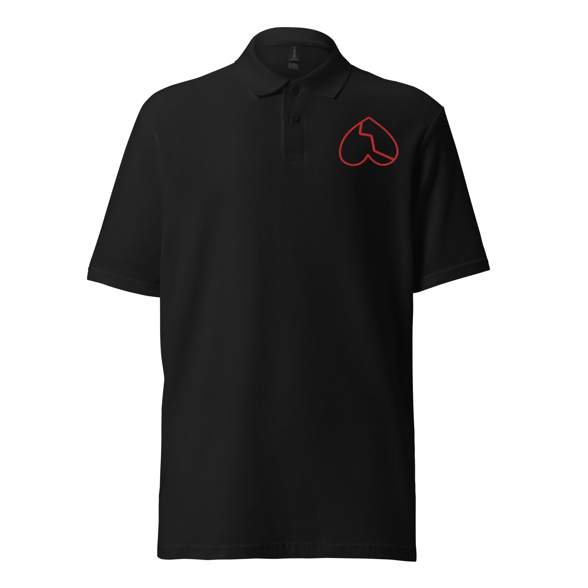 BILTWEAR UPSIDE DOWN BROKEN HEART Unisex pique polo shirt