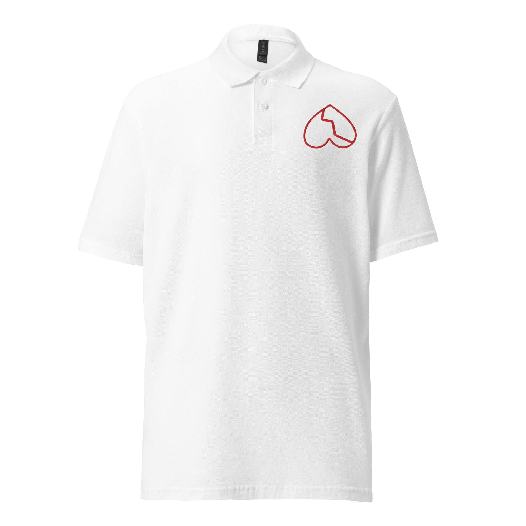 BILTWEAR UPSIDE DOWN BROKEN HEART Unisex pique polo shirt