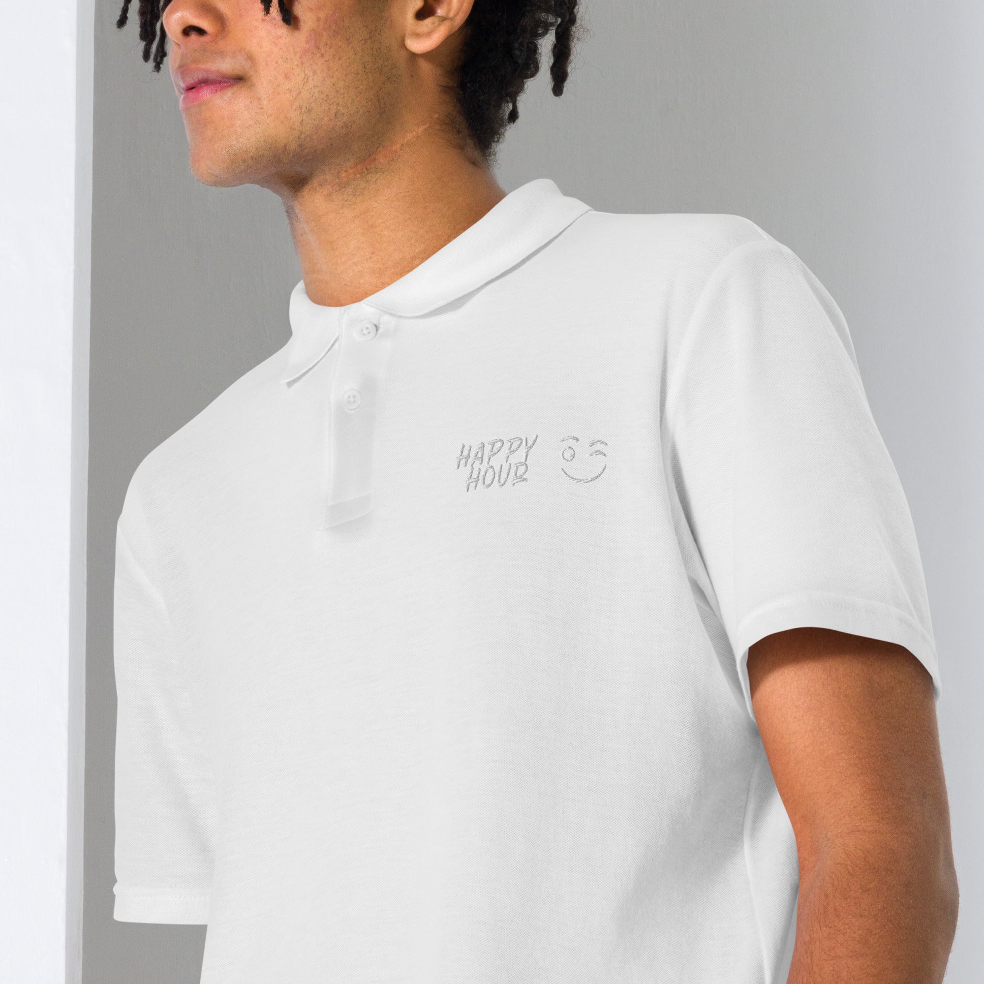 BILTWEAR KIMANI HAPPY HOUR Unisex pique polo shirt