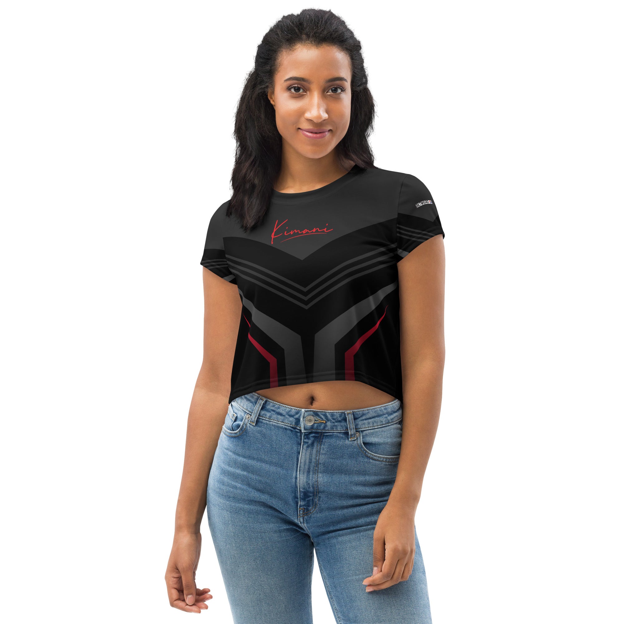 BILTWEAR KIMANI All-Over Print Crop Tee