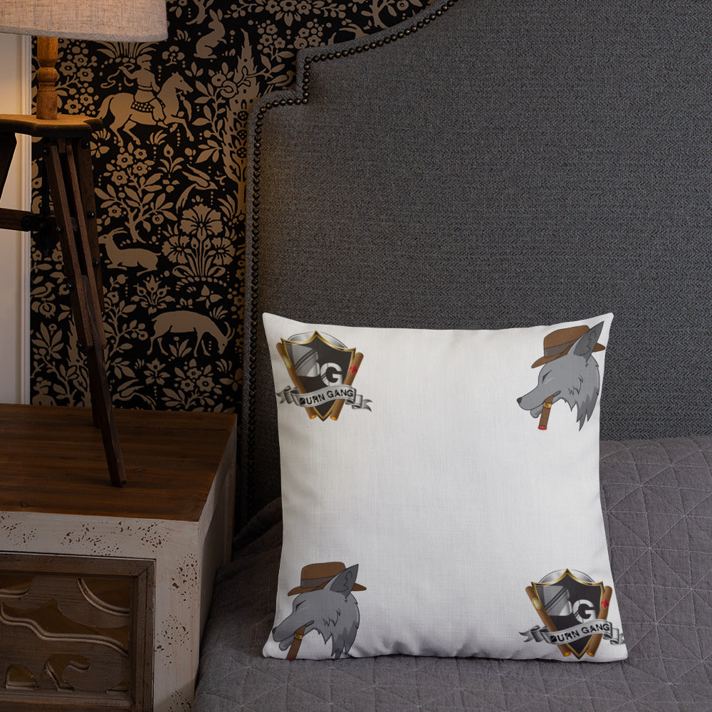 BURN GANG Multi Logo Premium Pillow