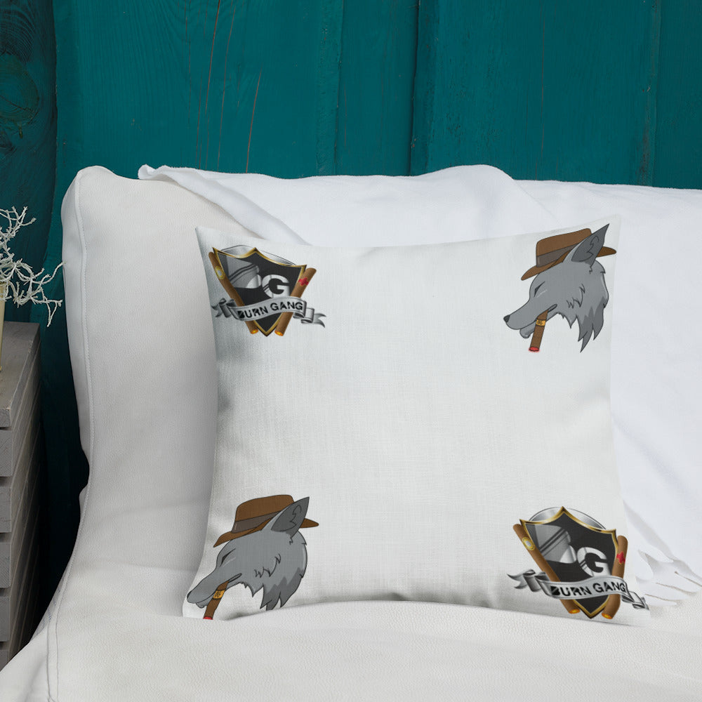 BURN GANG Multi Logo Premium Pillow