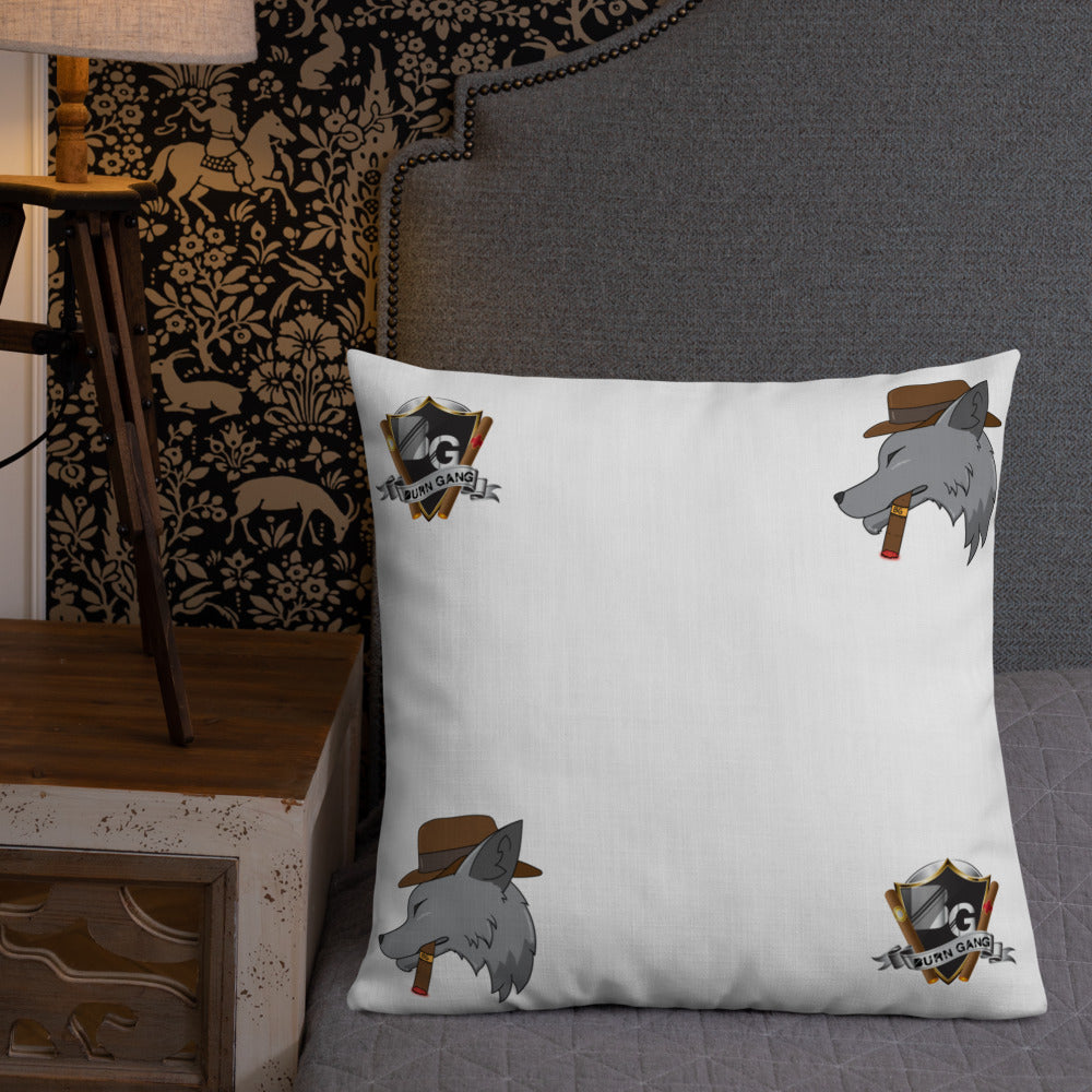 BURN GANG Multi Logo Premium Pillow