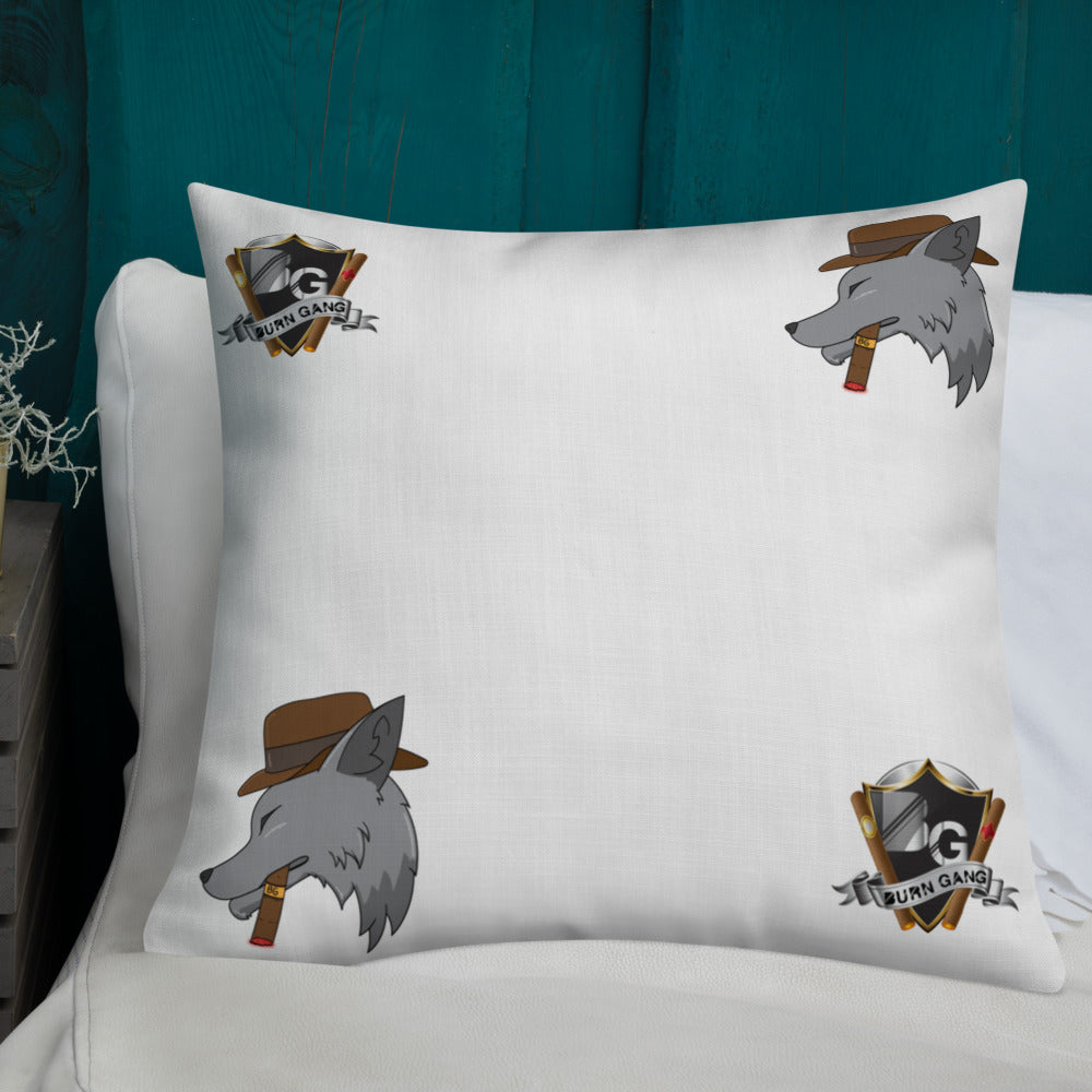 BURN GANG Multi Logo Premium Pillow