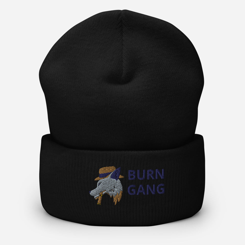 BURN GANG Wolf Cuffed Beanie