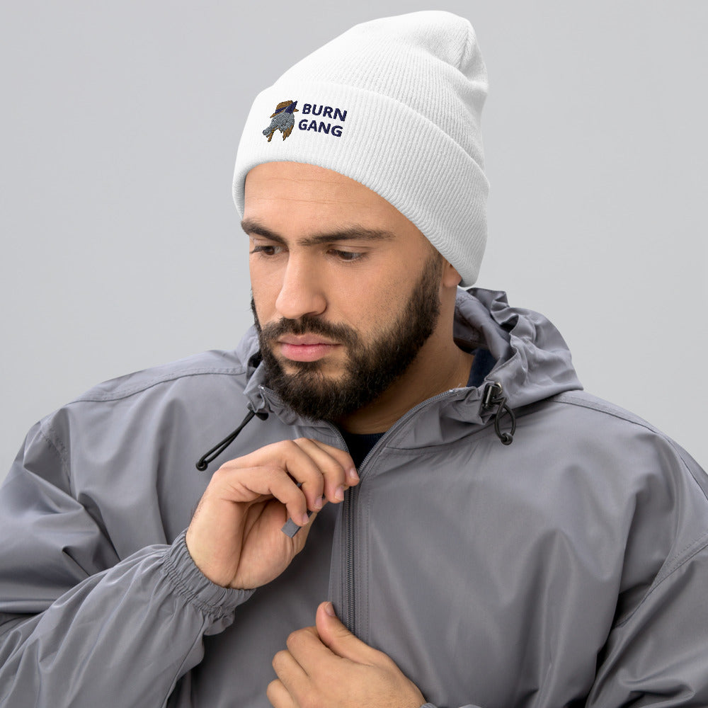 BURN GANG Wolf Cuffed Beanie
