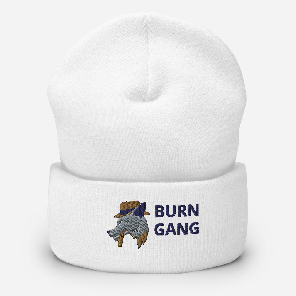 BURN GANG Wolf Cuffed Beanie