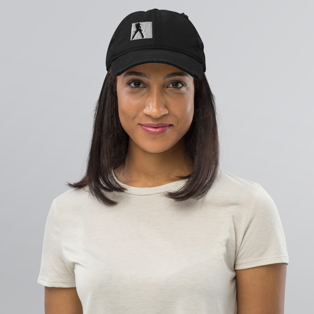 BILTWEAR Cowgirl Rodeo Distressed Dad Hat
