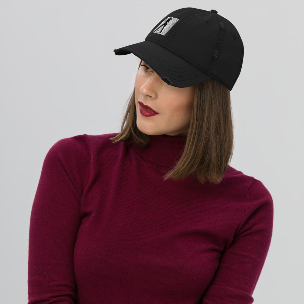 BILTWEAR Cowgirl Rodeo Distressed Dad Hat