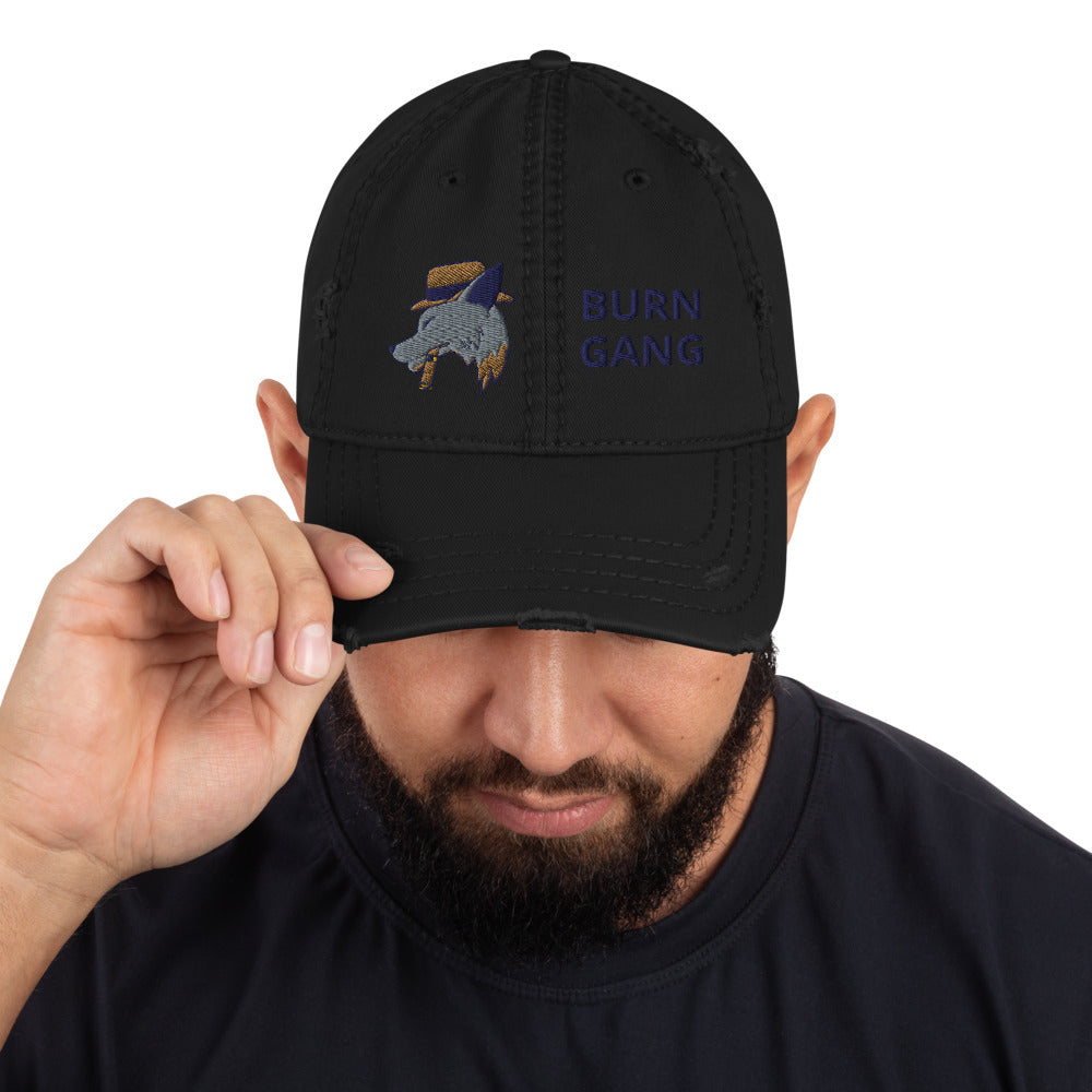 BURN GANG Wolf Distressed Dad Hat