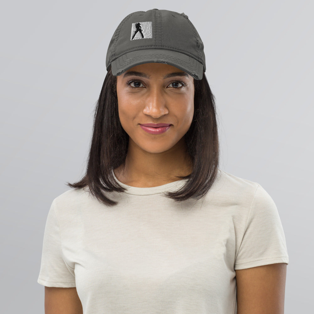BILTWEAR Cowgirl Rodeo Distressed Dad Hat