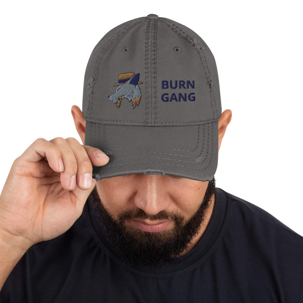 BURN GANG Wolf Distressed Dad Hat