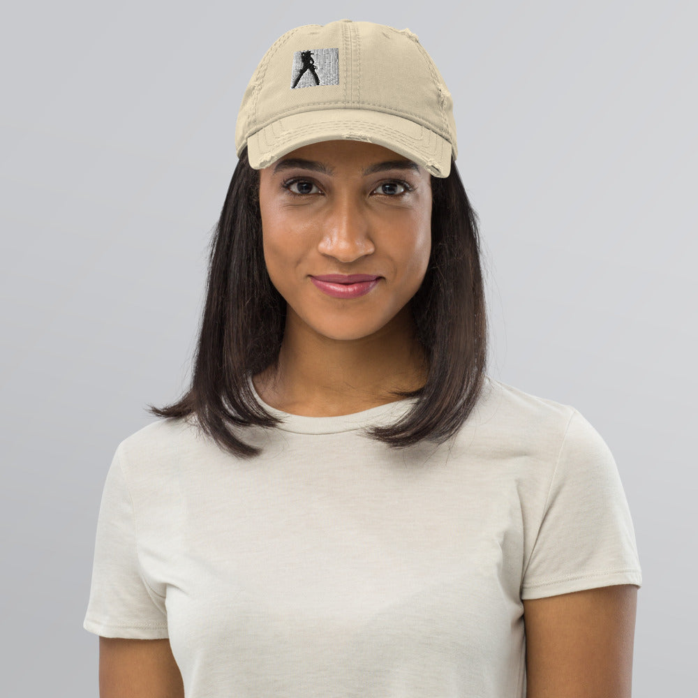 BILTWEAR Cowgirl Rodeo Distressed Dad Hat