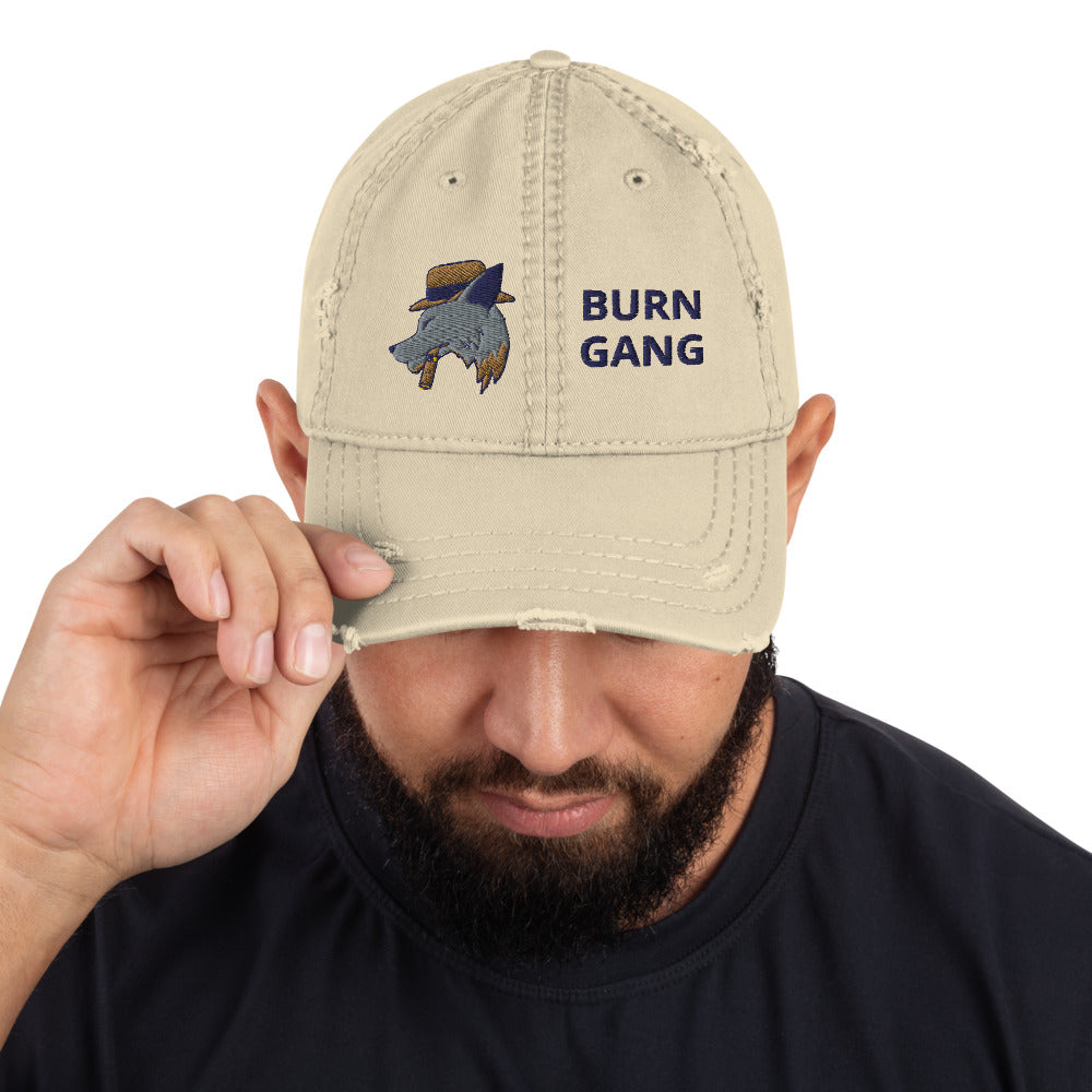 BURN GANG Wolf Distressed Dad Hat