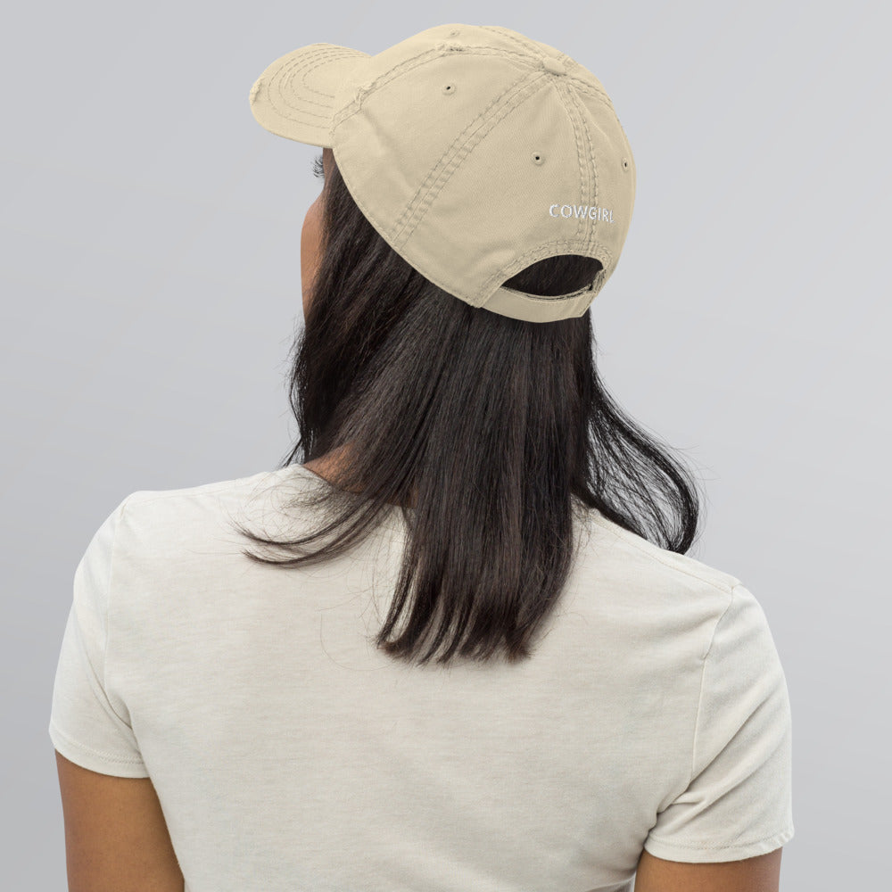 BILTWEAR Cowgirl Rodeo Distressed Dad Hat