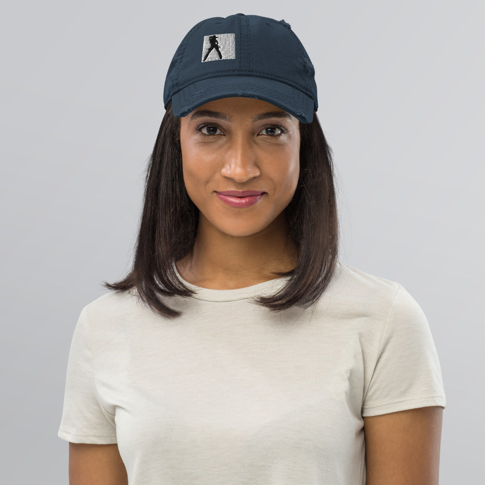 BILTWEAR Cowgirl Rodeo Distressed Dad Hat