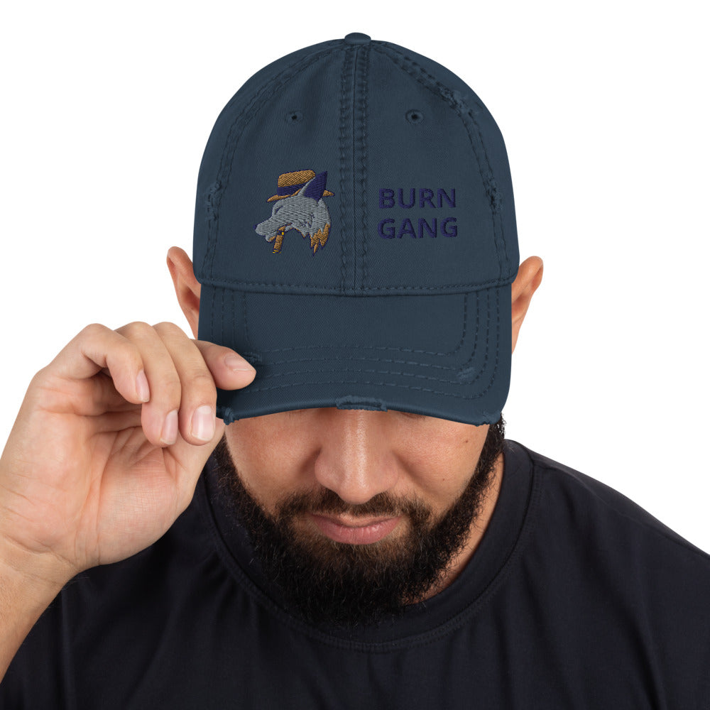 BURN GANG Wolf Distressed Dad Hat