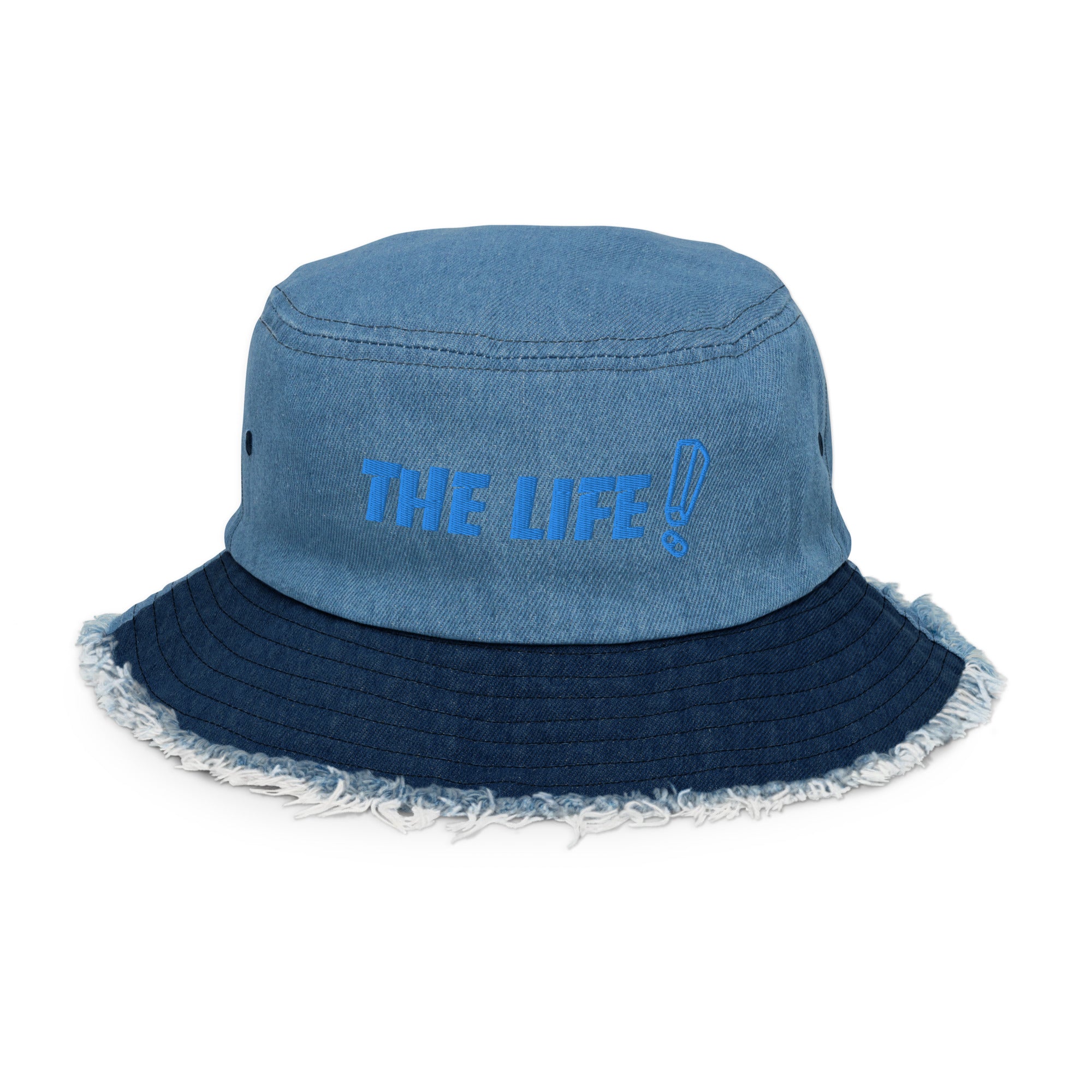 BILTWEAR THE LIFE Distressed denim bucket hat