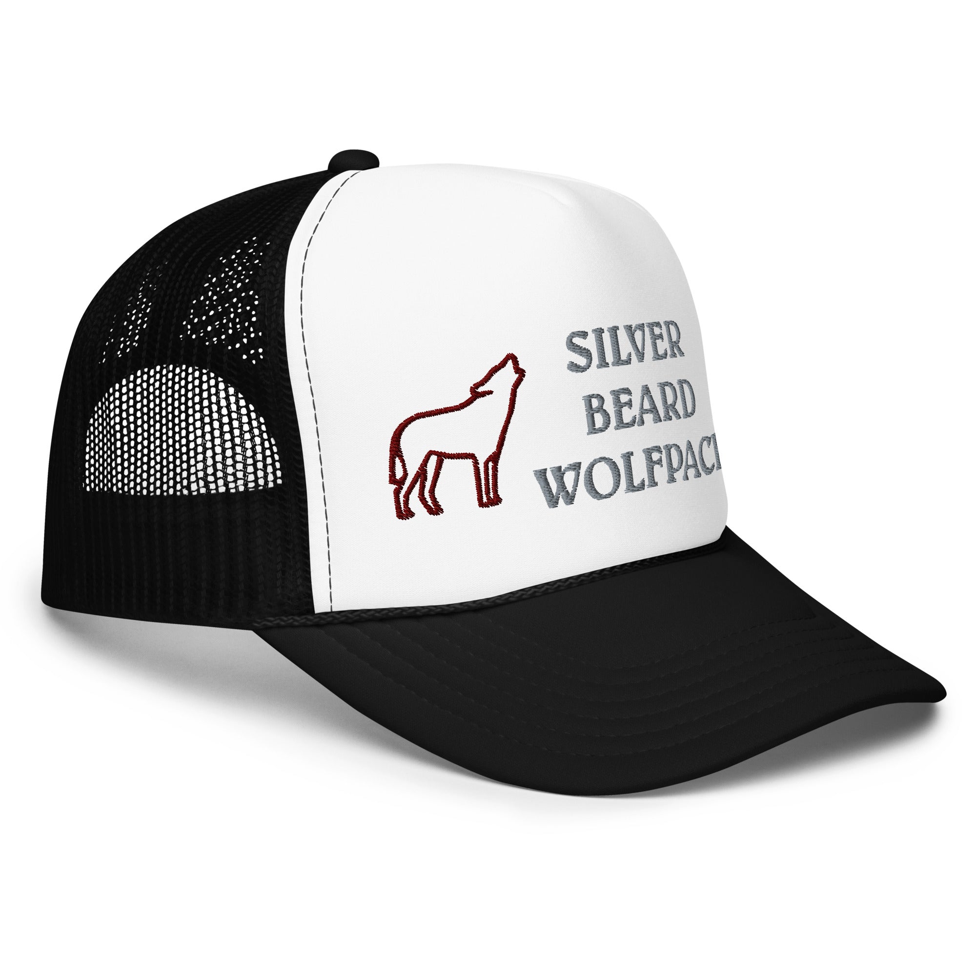 BILTWEAR SILVER BEARD WOLFPACK Foam trucker hat