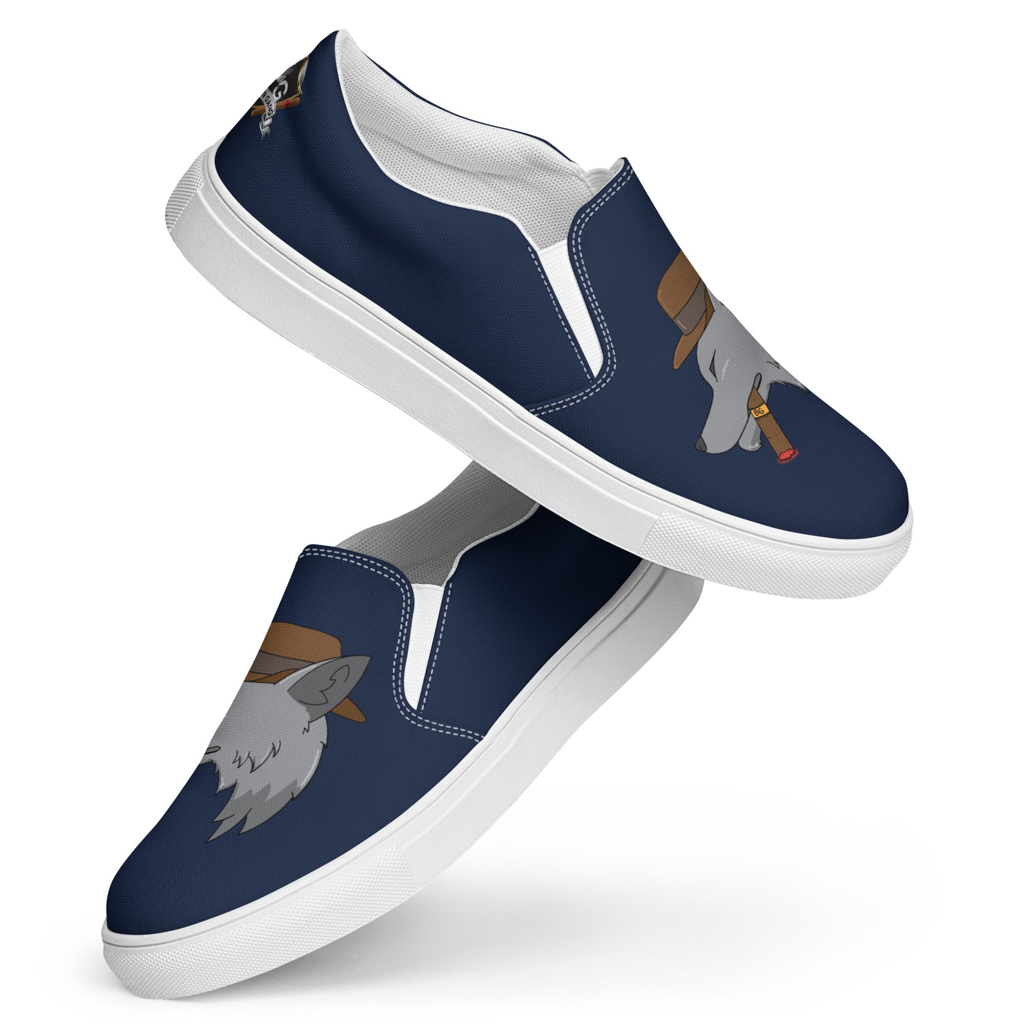BURN GANG WOLF Men’s slip-on canvas shoes