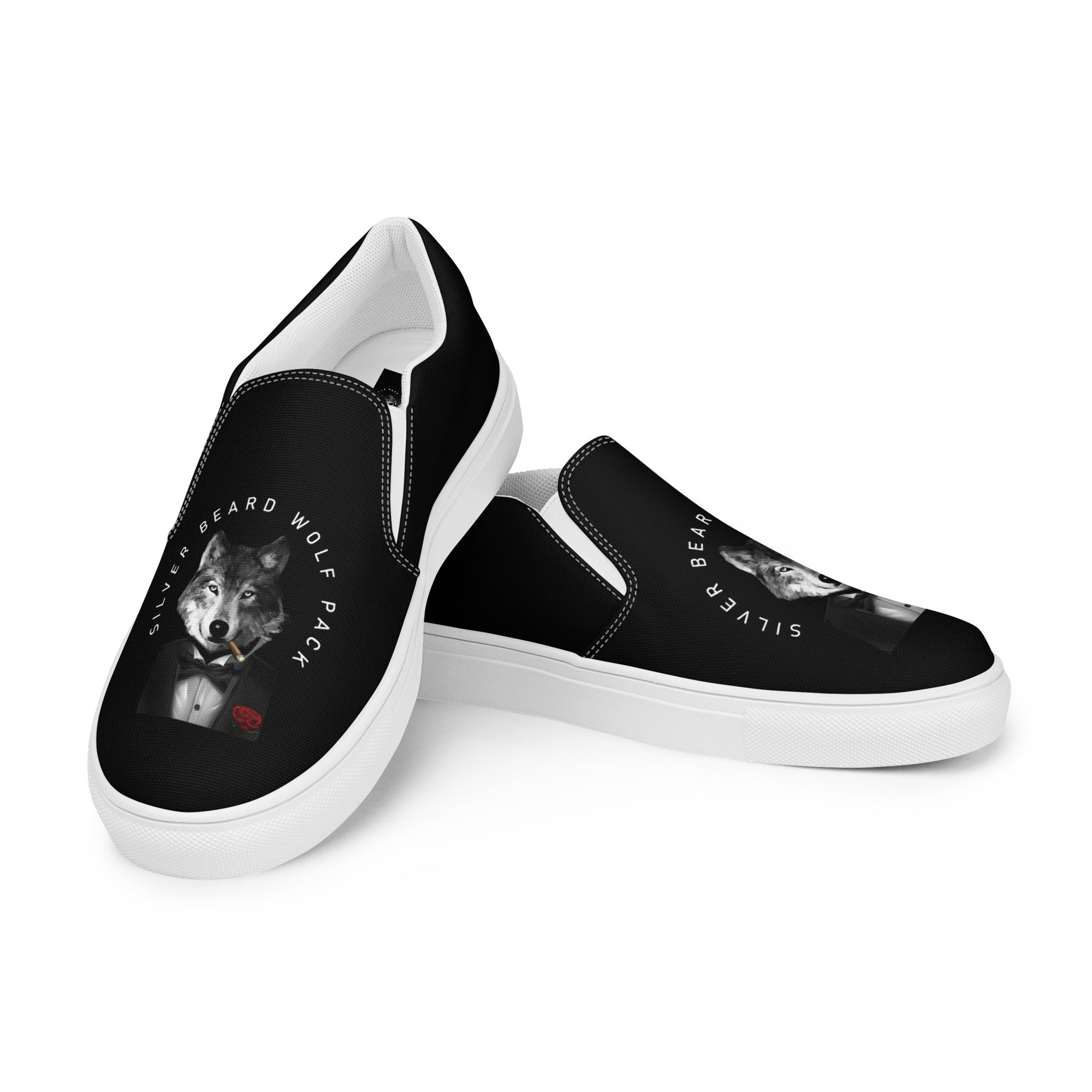 BILTWEAR SILVER BEARD WOLF PACK Men’s slip-on canvas shoes