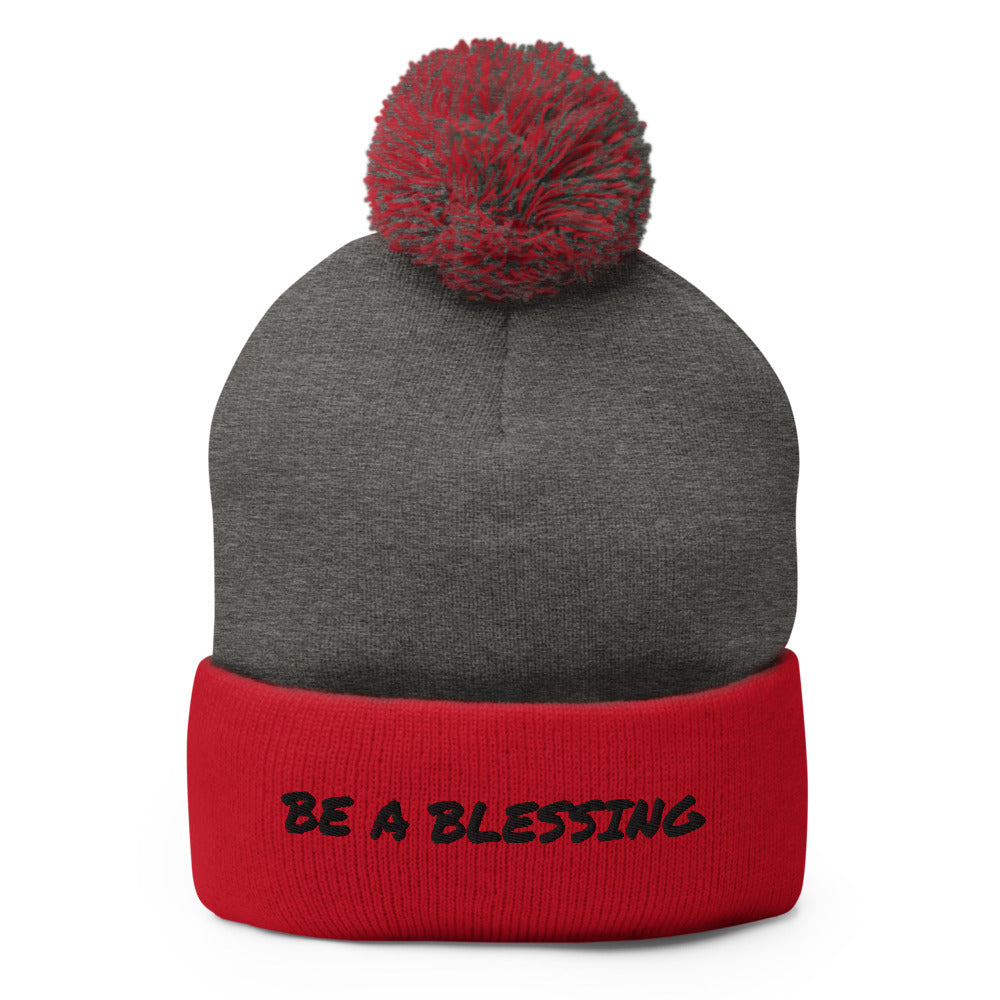 BE A BLESSING Pom-Pom Beanie