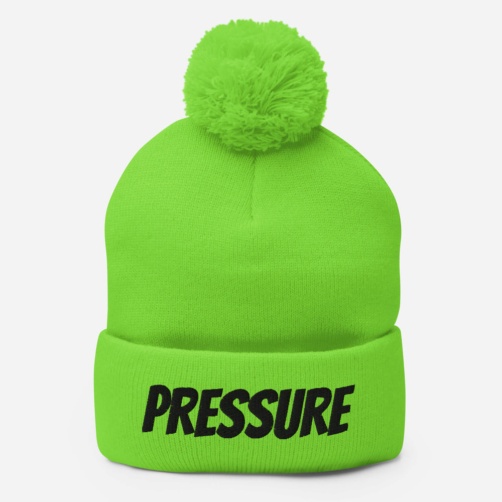 I AM PRESSURE Pom-Pom Beanie