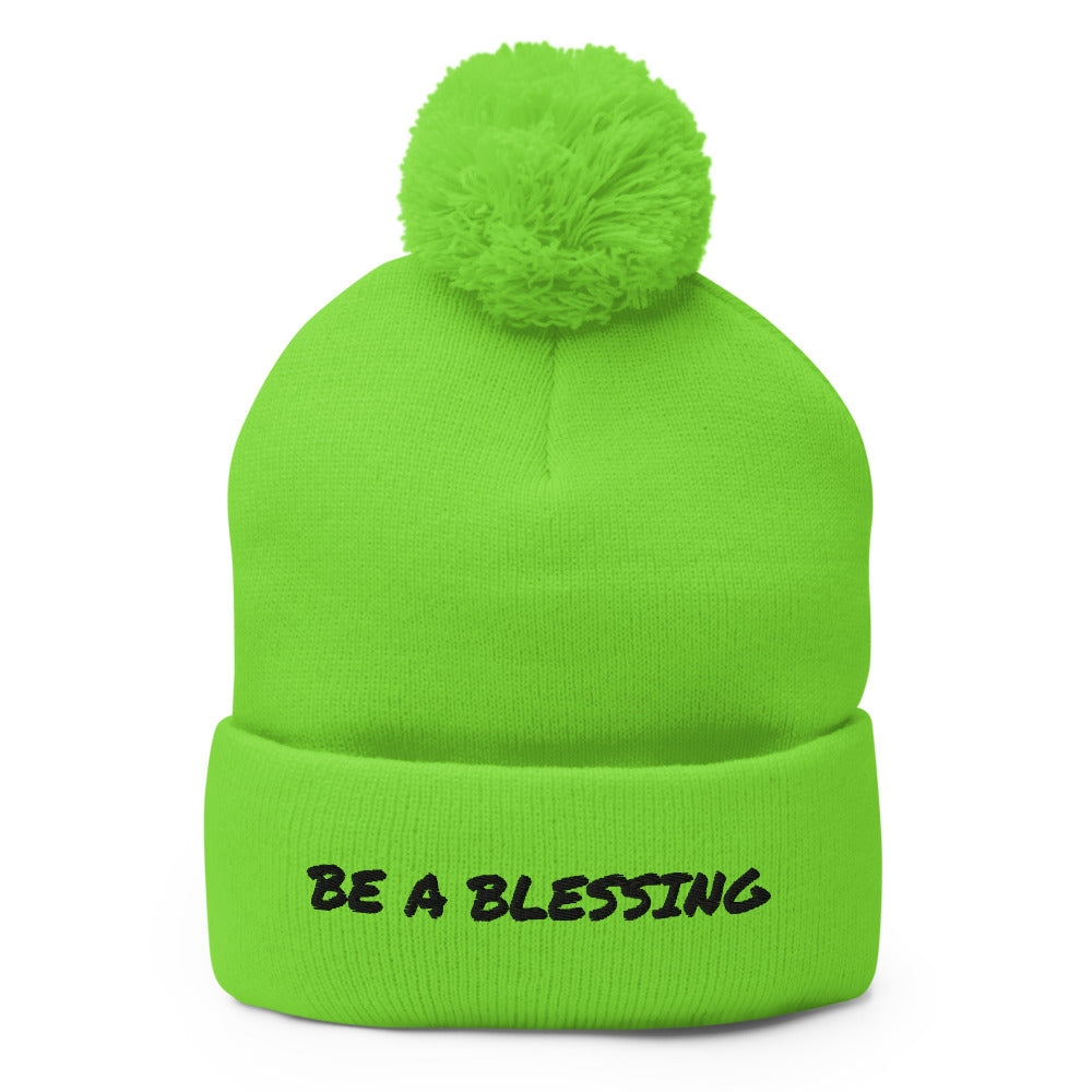 BE A BLESSING Pom-Pom Beanie