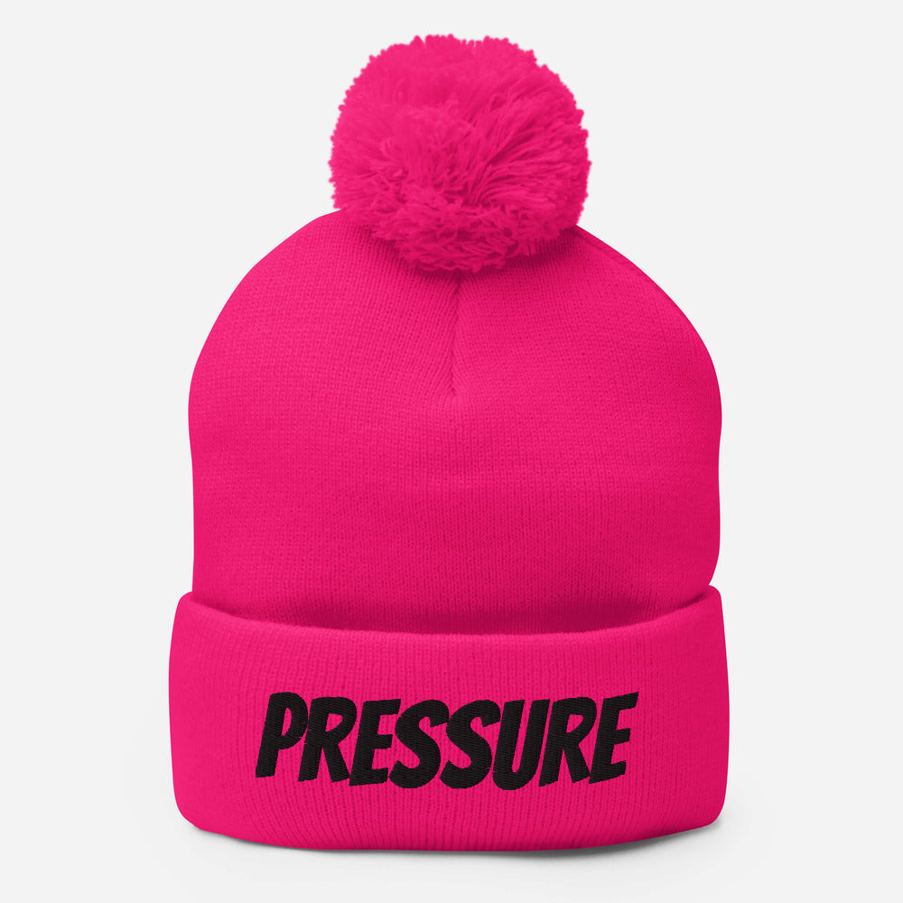 I AM PRESSURE Pom-Pom Beanie