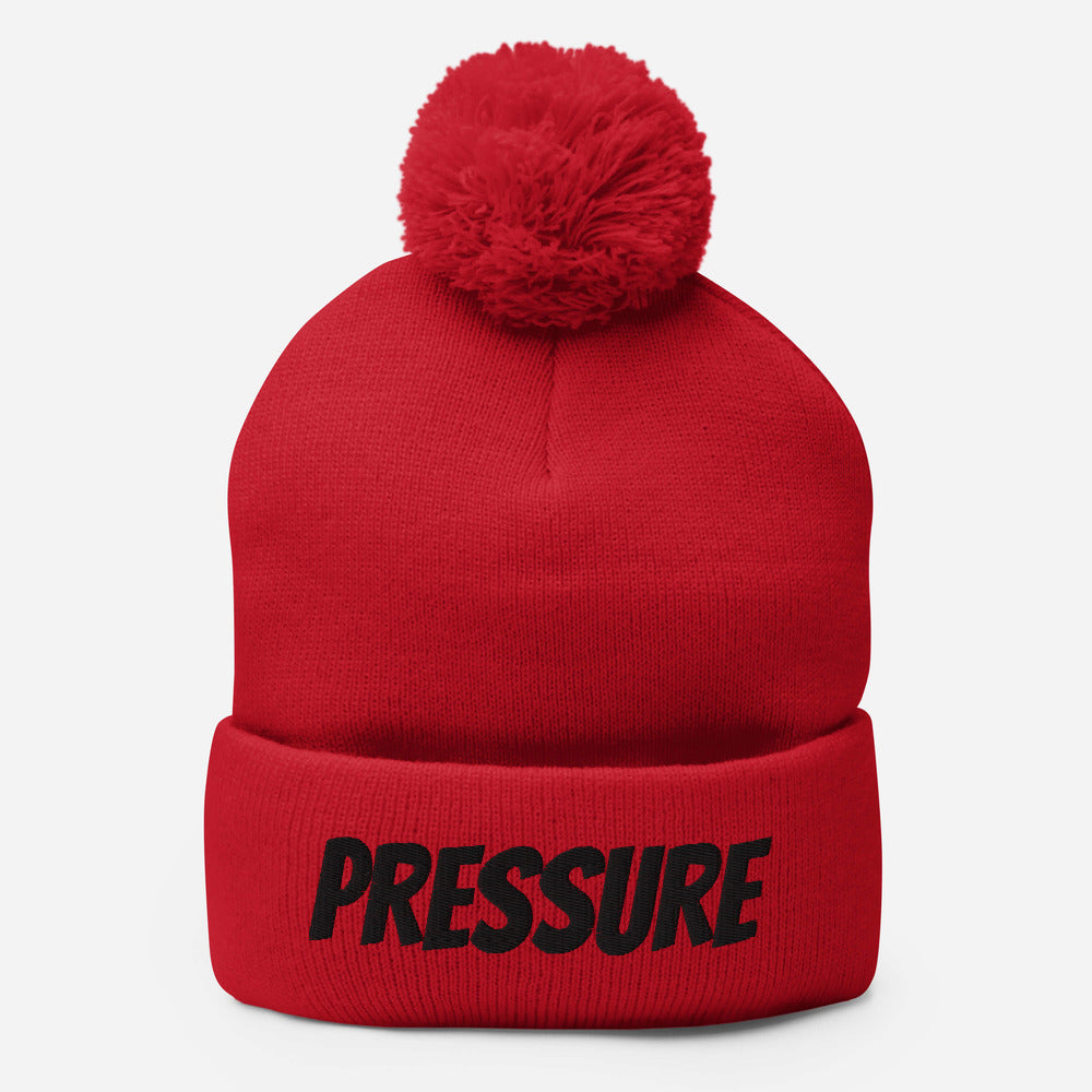 I AM PRESSURE Pom-Pom Beanie