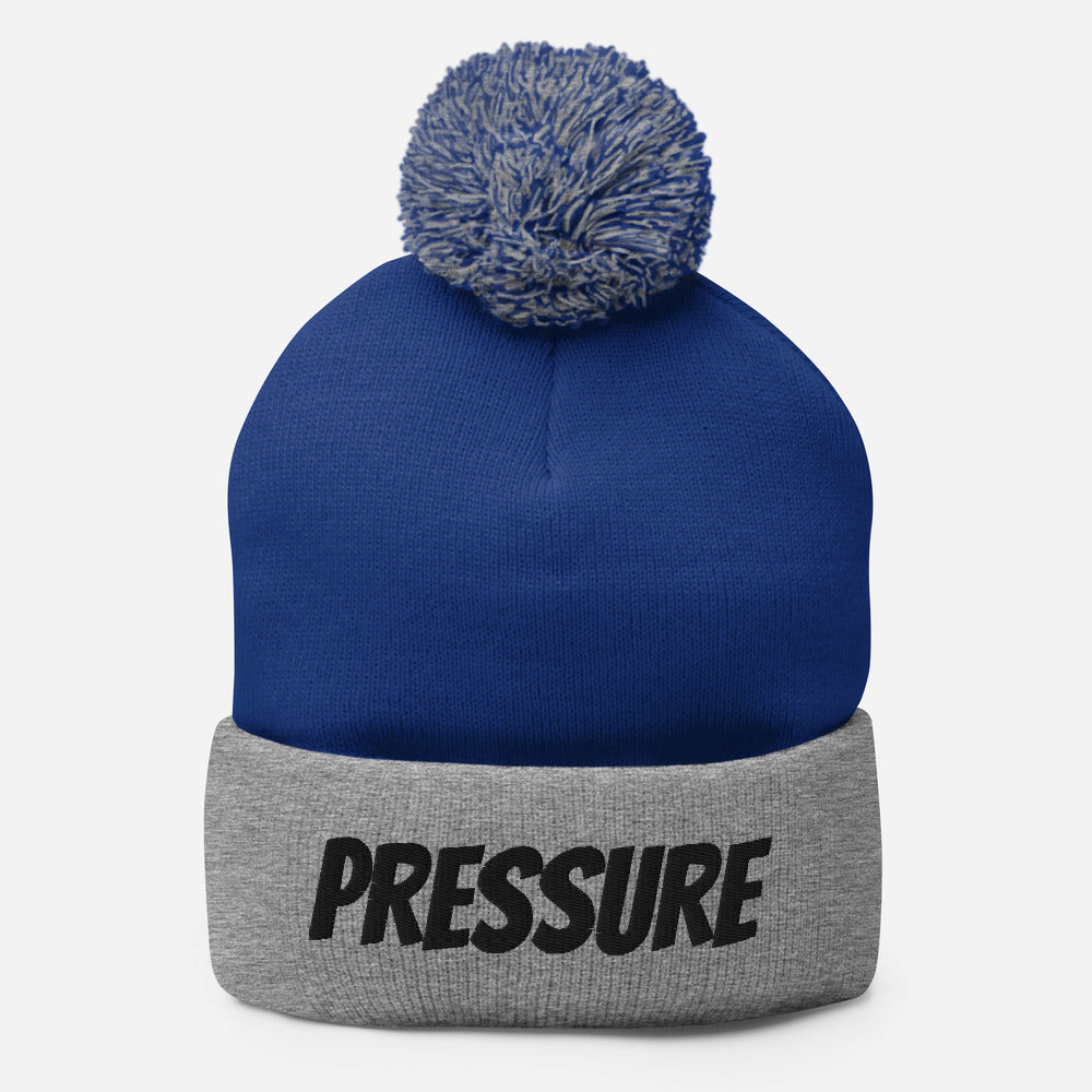I AM PRESSURE Pom-Pom Beanie