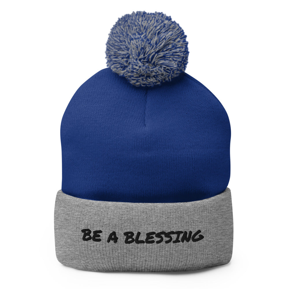 BE A BLESSING Pom-Pom Beanie