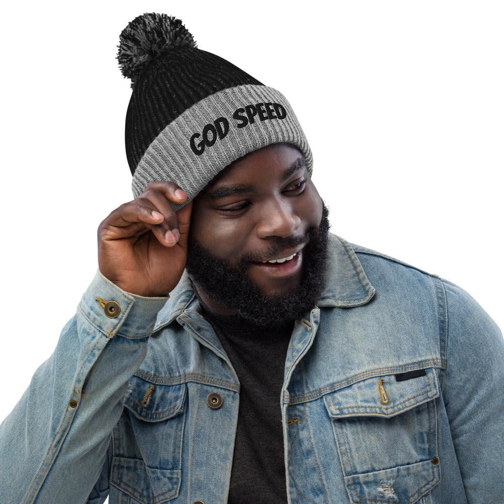GOD SPEED Pom-Pom Beanie