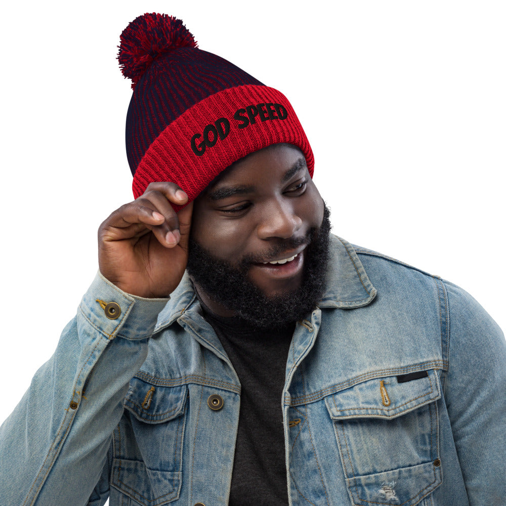 GOD SPEED Pom-Pom Beanie
