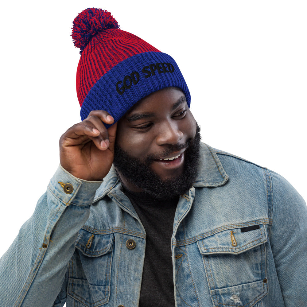 GOD SPEED Pom-Pom Beanie