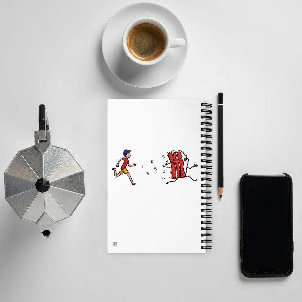 CHASING CAKE Spiral notebook