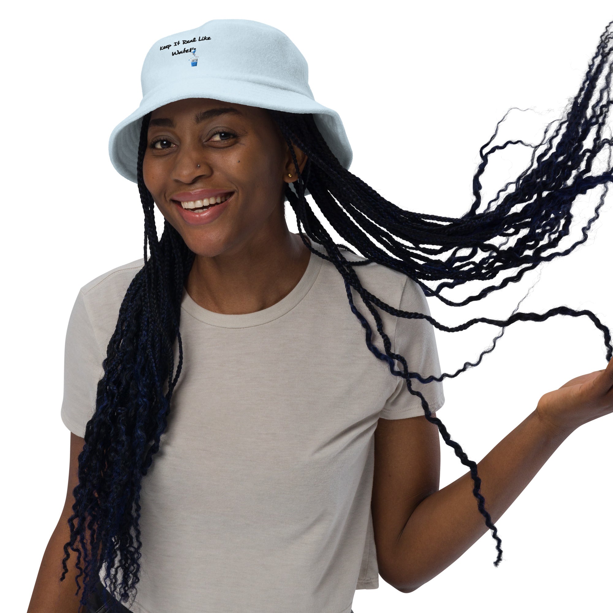 BILTWEAR "keep it real like water" Terry cloth bucket hat