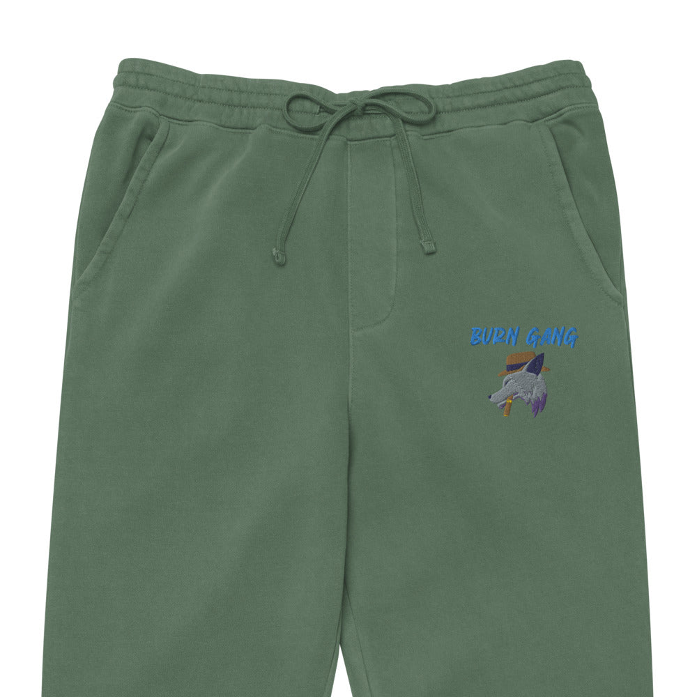BURN GANG Wolf Unisex pigment dyed sweatpants