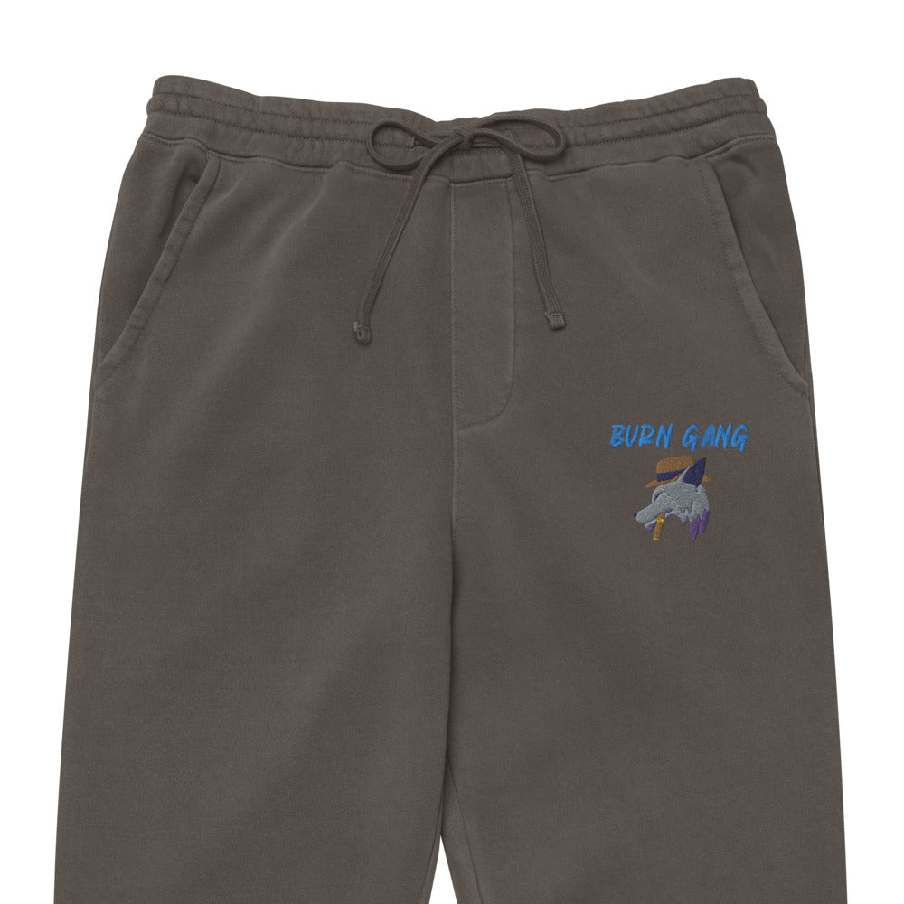 BURN GANG Wolf Unisex pigment dyed sweatpants