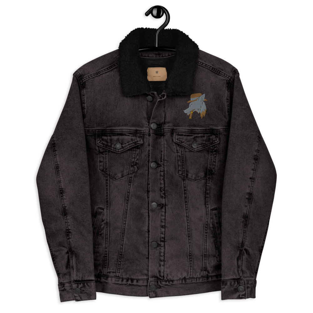 BURN GANG Wolf Unisex denim sherpa jacket