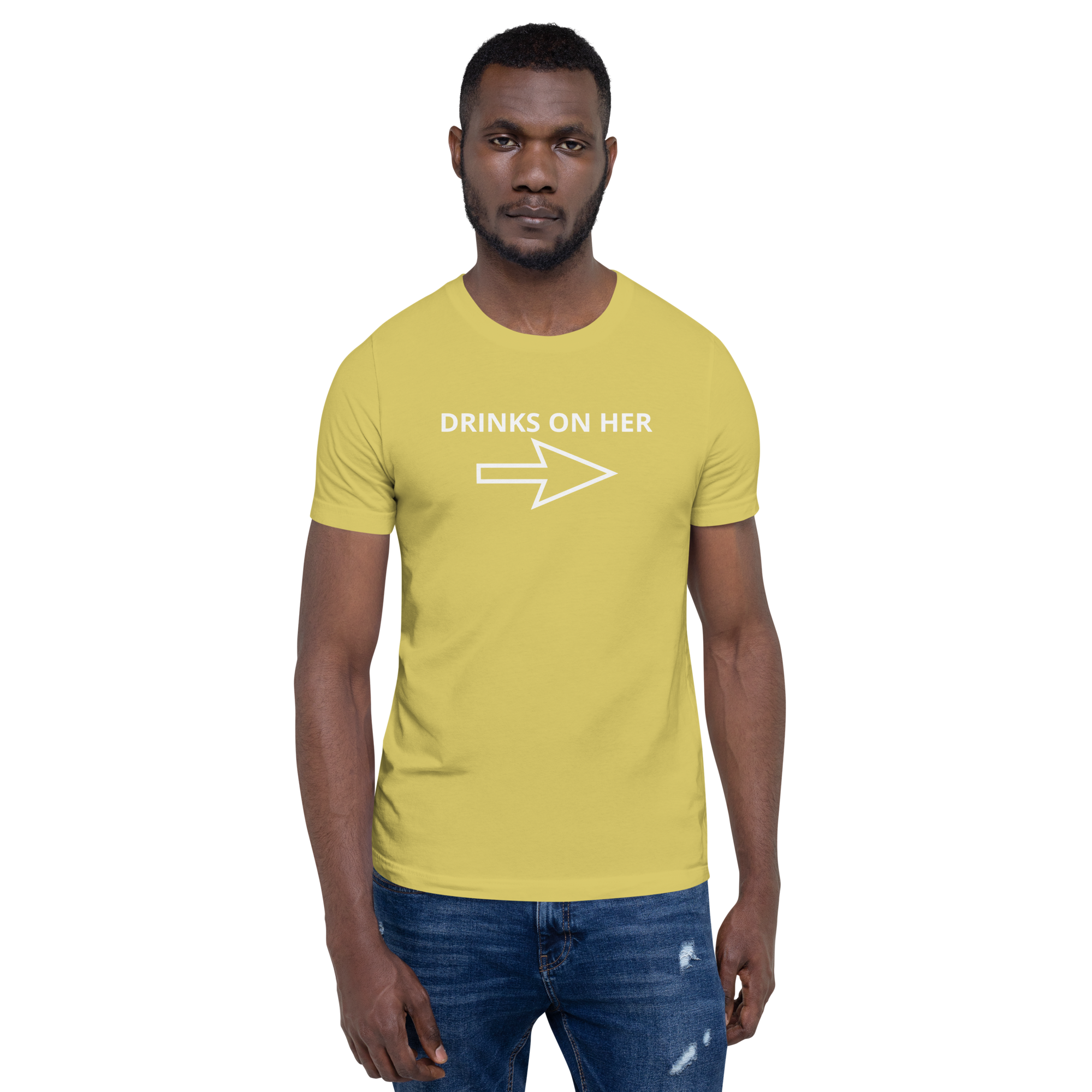 DRINKS ON HER Short-Sleeve Unisex T-Shirt