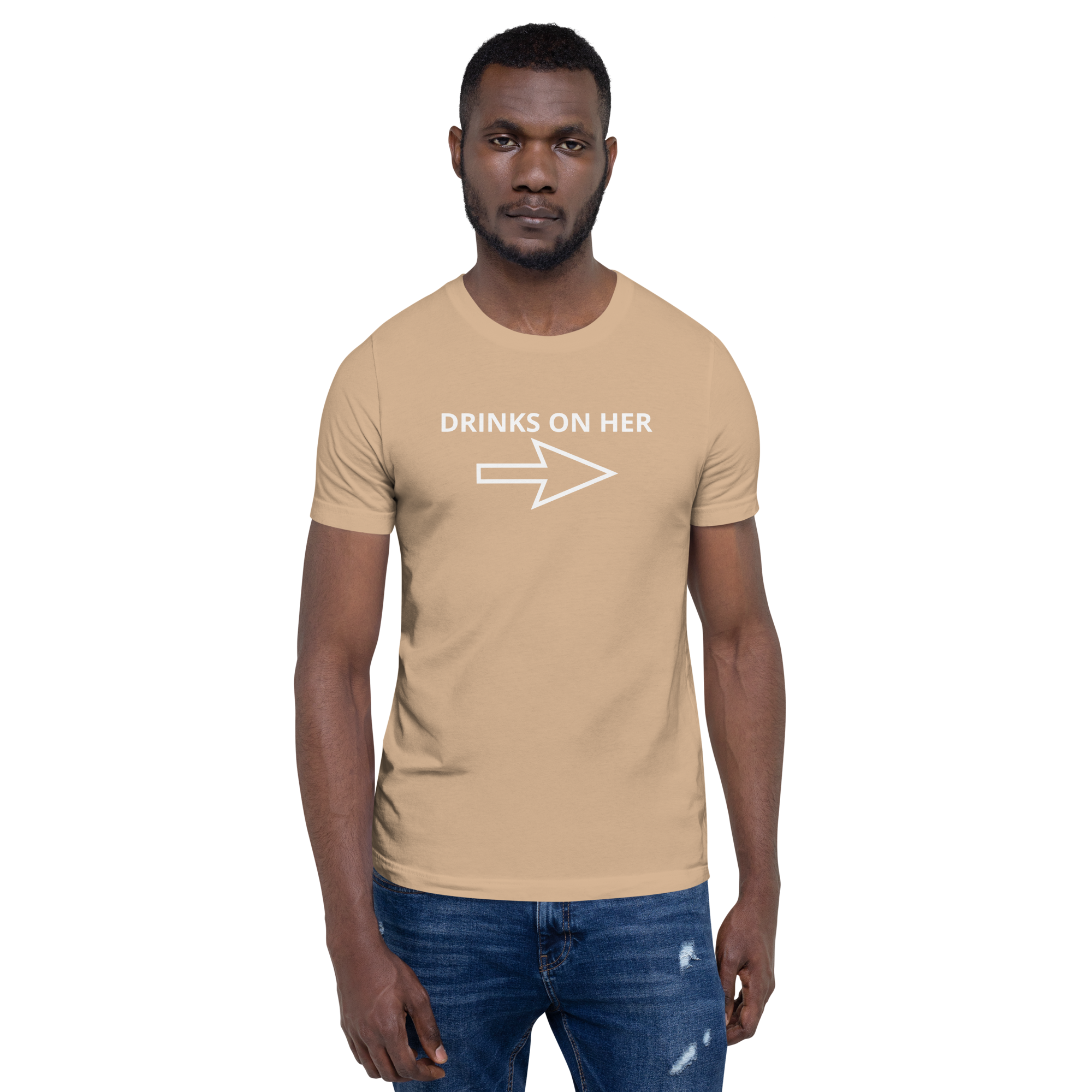 DRINKS ON HER Short-Sleeve Unisex T-Shirt