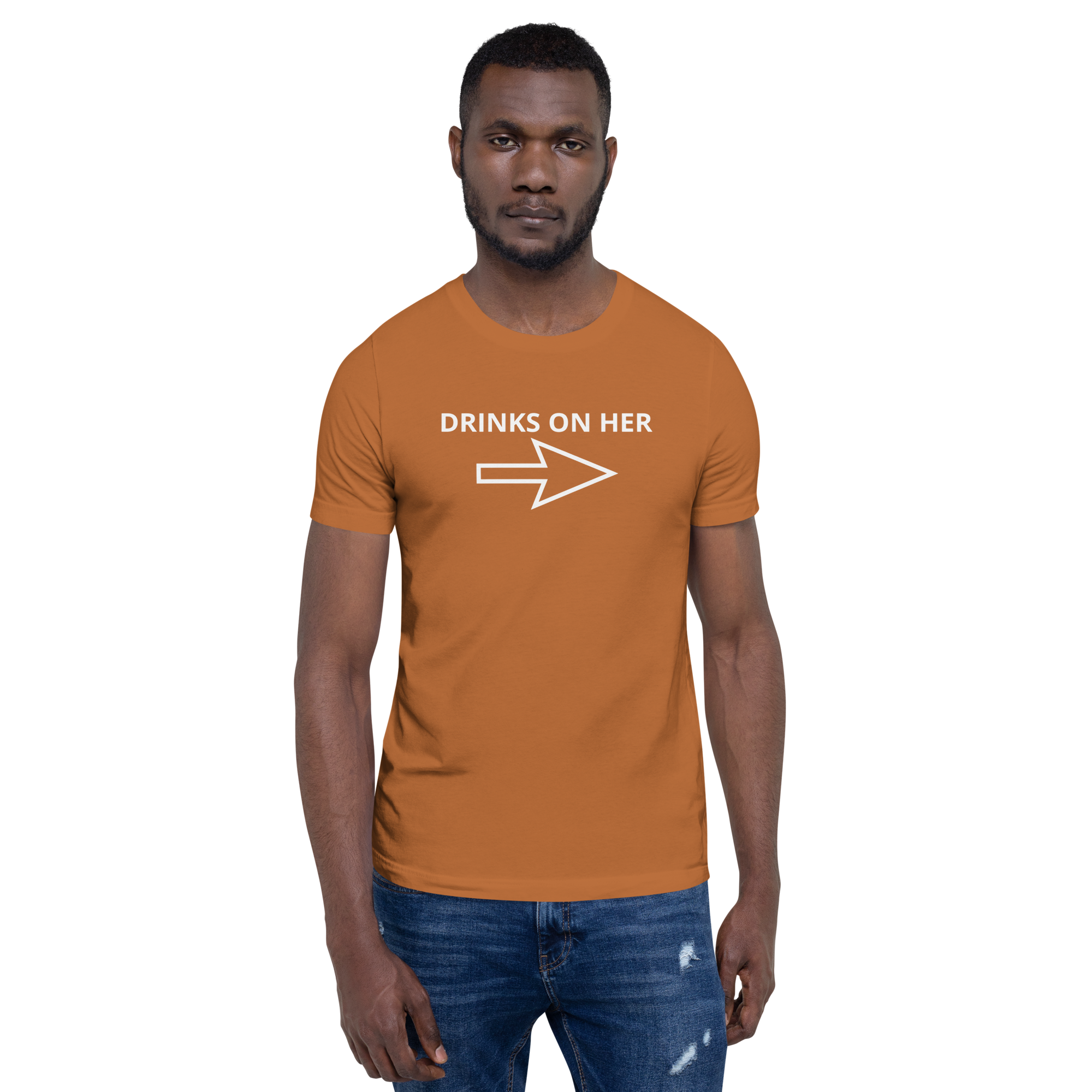 DRINKS ON HER Short-Sleeve Unisex T-Shirt