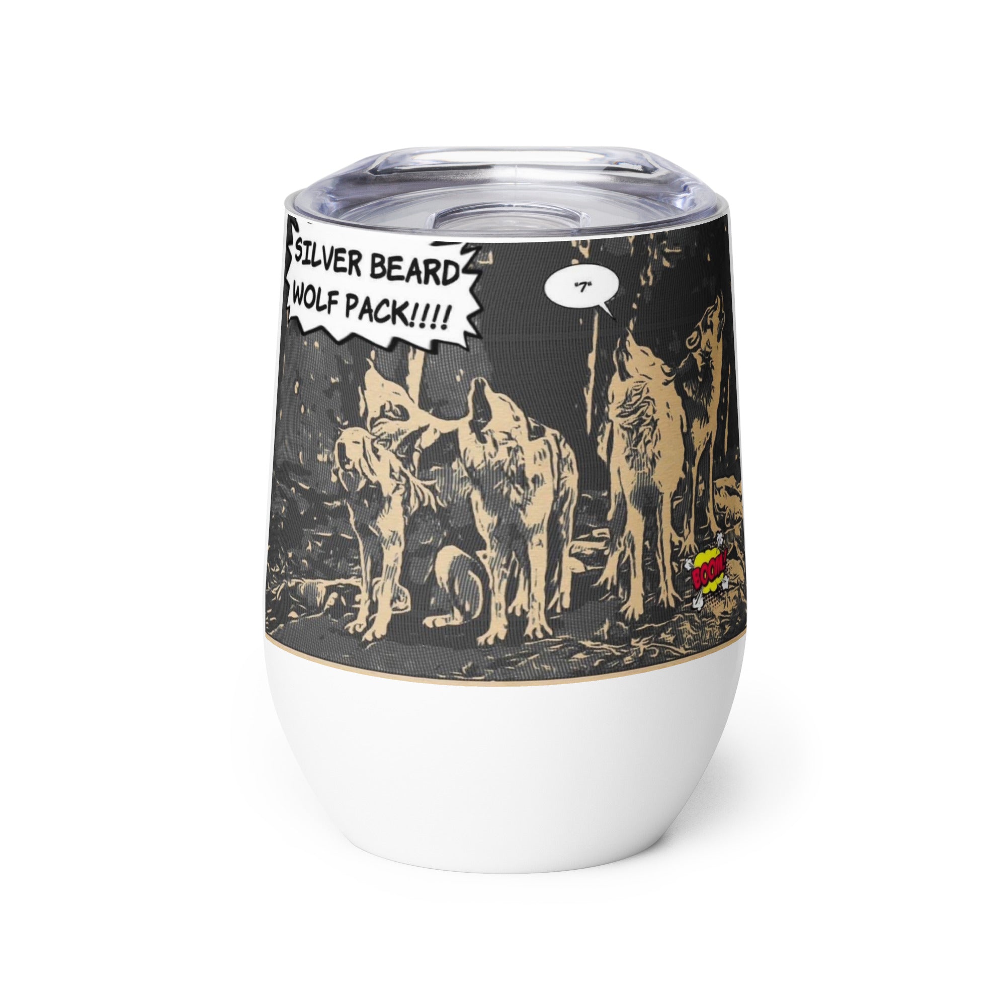 BILTWEAR SILVER BEARD WOLFPACK Wine tumbler