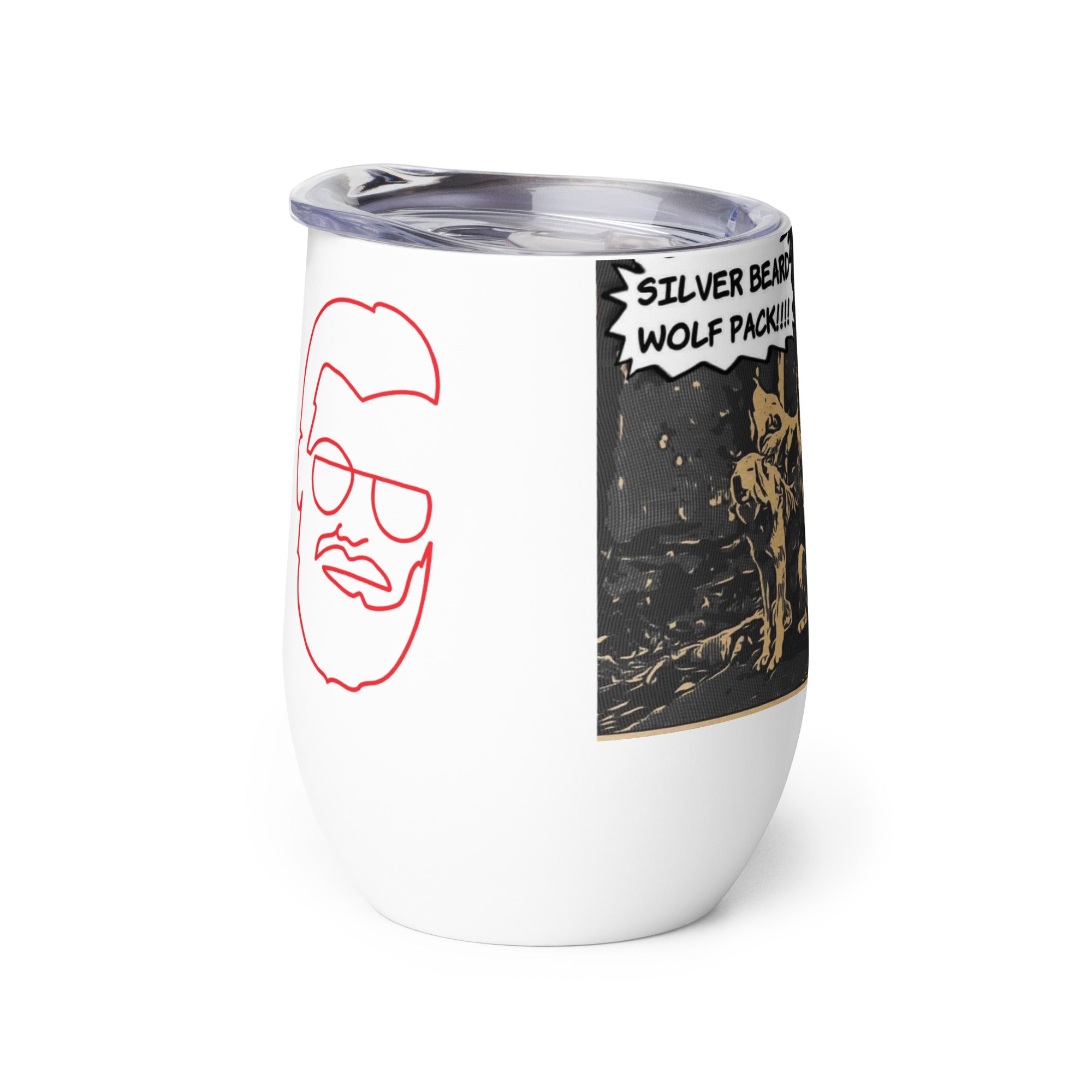 BILTWEAR SILVER BEARD WOLFPACK Wine tumbler